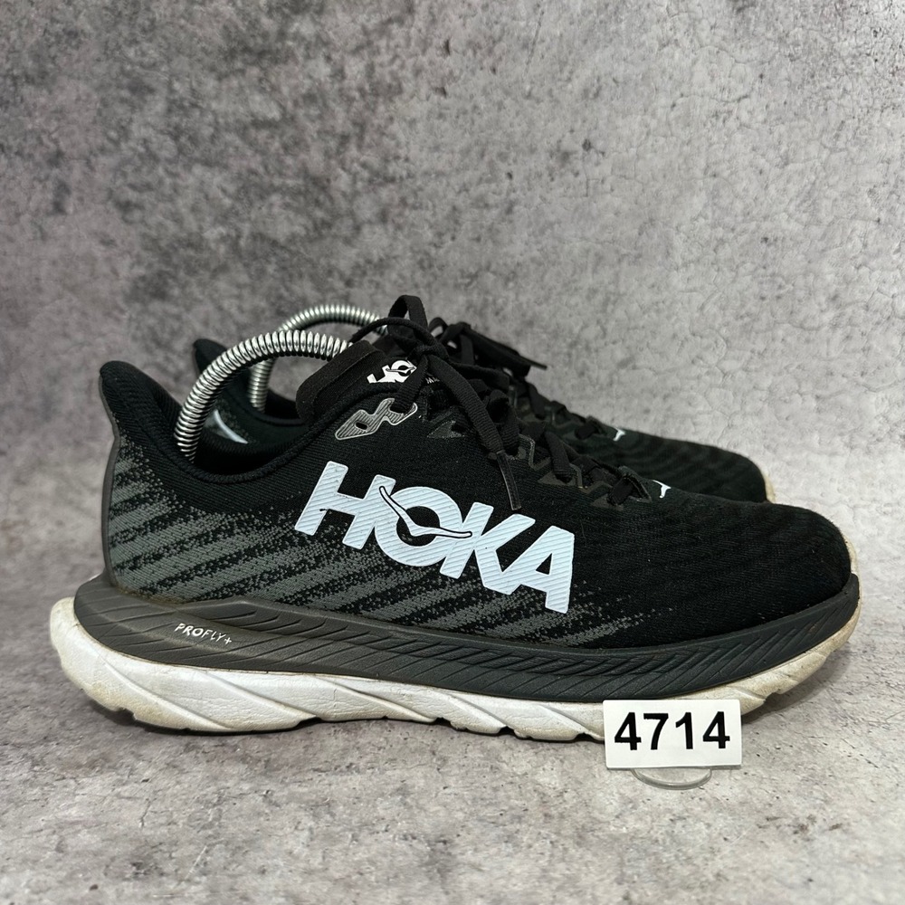 Hoka Mach 5 Running Shoes Women Size 9 Black Castlerock 1127894 Profly+ Athletic